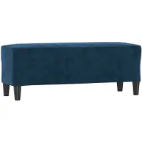 vidaXL Bankje 100x35x41 cm fluweel blauw