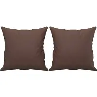 vidaXL Sierkussens 2 st 40x40 cm kunstleer bruin
