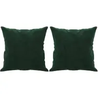 vidaXL Sierkussens 2 st 40x40 cm fluweel donkergroen