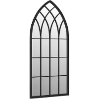 vidaXL Tuinspiegel 70x30 cm ijzer zwart