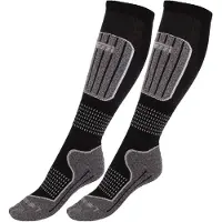 Accezzi Merino 20 ski sokken, 2 paar, junior, zwart