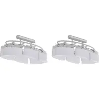 Kamome vidaXL Wandlamp met elliptische glazen kapjes, 2 stuks, fitting E14