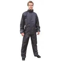 Result Regenkleding plus size zwarte regenbroek en regenjas voor volwassenen - Regenpakken
