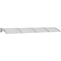 vidaXL Deurluifel Grijs 350x100 cm Polycarbonaat