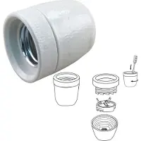 Ks Verlichting Armatuur E27 - 17mm - base porselein