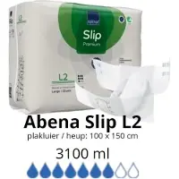 Abena Incontinentie Slip Premium L2 - Eendelig Verband ter Bescherming van Zwaar Urineverlies en (Dunne) Ontlasting - Perfecte Aansluiting door Flexibele Sluitstrips - 22 Stuks