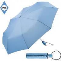FARE Mini Paraplu - Ø97 cm - AOC - Automatisch openen en sluiten - Windproof - Polyester/Kunststof/Staal - Lichtblauw