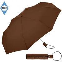 FARE Mini Paraplu - Ø97 cm - AOC - Automatisch openen en sluiten - Windproof - Polyester/Kunststof/Staal - Bruin