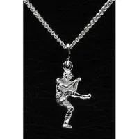 MOOYE ® - Collectie Zilveren Honkbal werper ketting hanger
