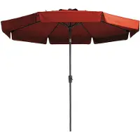Madison Parasol Flores met volant 300 cm steenrood