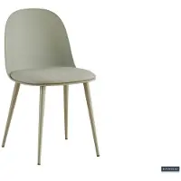 Molecule Stoel Jasmin Zitting PP Kussen PU Grijs-Groen