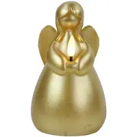 Countryfield LED kaars engel L goud 8,5x8,5x14,5cm goud Wax Led kaars