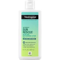 Neutrogena Sun Rescue After Sun Replenishing Lotion with Aloe Vera - Mint Extract, & Vitamin E 24-Hour Moisture for Healthy Glow for Sensitive Skin - Vegan - 198ml