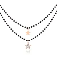 Cilla Jewels Dubbel Laags Ketting Kristal Kralen - Stars Rosegoudkleurig