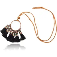 Deja Jewels Deja Boho Tassel Ketting - Zwart