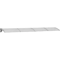 vidaXL Overkapping voor deur, grijs en transparant, 400x75 cm, polycarbonaat