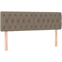 vidaXL Hoofdborden 144x7x78/88 cm stof taupe
