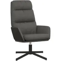 vidaXL Relaxstoel stof donkergrijs
