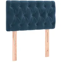 vidaXL Hoofdbord 80x7x78/88 cm fluweel donkerblauw