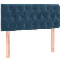 vidaXL Hoofdbord 100x7x78/88 cm fluweel donkerblauw