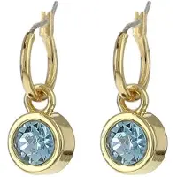 Biba 80313 Oorhangers goud Aquamarine