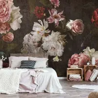 Consalnet Fotobehang - Pioenrozen - Rozen - Bloemen - Pioenrozenbehang - Vliesbehang - 416 x 290 cm