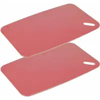 Excellent houseware Snijplank - 2x - rood - Kunststof - 30 x 20 cm - Snijplanken