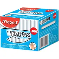 Maped Krijtjes wit stofvrij - in doos x 100