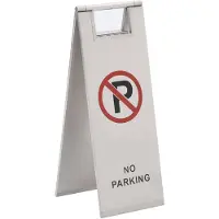 vidaXL Waarschuwingsbord niet parkeren inklapbaar roestvrij staal