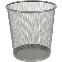 Bathroom Solutions Storage Solutions Afvalbak/prullenbak/kantoor prullenbak - metaal - D29 x H34 - zilver - Prullenmanden
