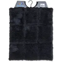 Coppens Wicotex bidetmat ruit zwart 50x60 cm |