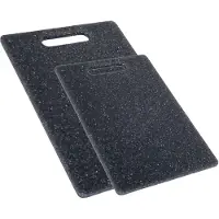 Gerimport Keuken snijplanken - set 2x - Antraciet - Kunststof - 24x34/15x25 cm - Snijplanken