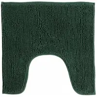 Urban Living WC/Toilet Badkamerkleedje/badmat tapijt - voor op de vloer - donkergroen - 49 x 49 cm - Badmatjes