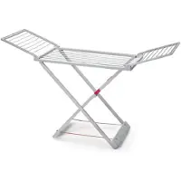 Forte Plastics PlasticForte Wasrek/droogrek - grijs - kunststof - 180 x 108 cm - staand/inklapbaar - Droogrekken