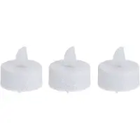 Nampook LED theelicht | 6-delig | wax | wit/glitters | 4cm