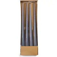 Rustik Lys elegante taper dinerkaarsen staalblauw met glitters set van 4 - 2.8 x 25 cm, Kerst