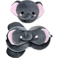 Puckator Relaxeazzz Adoramals Janu de Olifant Rond Reiskussen & Slaapmasker