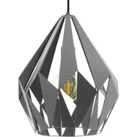 Eglo Grijze Hanglamp Carlton 1 Ø 31cm