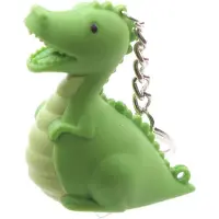 Puckator Sleutelhanger - Dinosaurus Groen - LED Licht & Geluid - 10x5x2,5cm