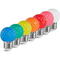 Amlux Set 20 gekleurde golfbal LED lampen - 7 kleuren