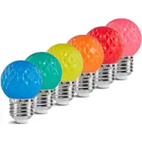 Amlux Set 25 gekleurde golfbal LED lampen - 6 kleuren