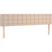 vidaXL Hoofdborden 180x5x78/88 cm kunstleer cappuccinokleurig