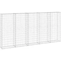 vidaXL Schanskorfmuur met deksels 300x30x150 cm gegalvaniseerd staal