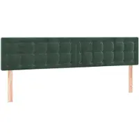 vidaXL Hoofdborden 180x5x78/88 cm fluweel donkergroen