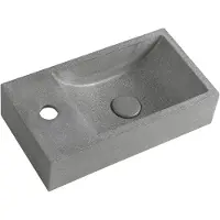 Sapho Crest fontein 40x22cm zwart graniet links