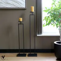 Vase the World Kandelaar Concordia | mat zwart | L20 x B15 x H80 cm