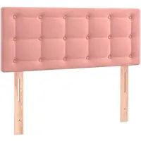 vidaXL Hoofdbord 100x5x78/88 cm fluweel roze