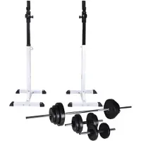 vidaXL Squatstandaard/haltersteun met gewichtset van 30,5 kg
