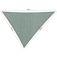 Shadow Comfort driehoek 4x4,5x5m Country Blue met Bevestigingsset