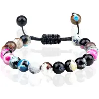 Memphis Dames Armband 8mm Kralen - fire Mix